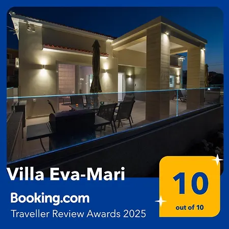 Luxury Villa Eva-Mari With Jacuzzi, 50M From The Beach Stalos Exterior photo
